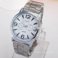 Gold plated black and white face stainless steel wholesale china watch